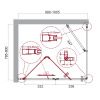 Душевой уголок BelBagno ALBANO ALBANO-ASH-1-100/80-C-Cr 100х80 стекло прозрачное профиль хром без поддона