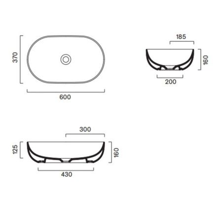 Раковина керамическая Catalano Sfera 522610001 60 см накладная цвет белый без отверстий под смеситель