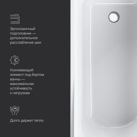 Ванна акриловая Am.Pm Like W80A-150-070W-A 150х70 пристенная прямоугольная без каркаса