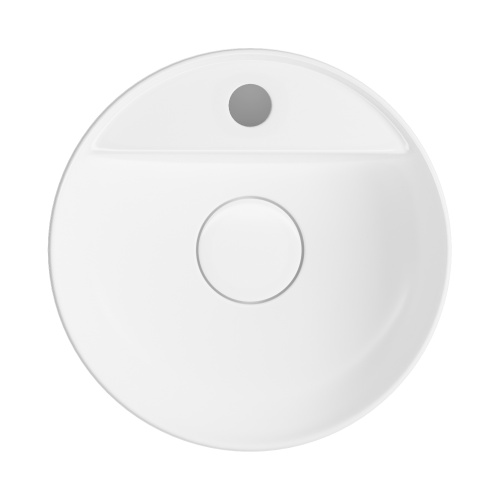 Раковина из сантехнического фарфора Wellsee Chalice Perfection 150605000 42х42 накладная цвет белый глянцевый 1 отверстие под смеситель - фото 3