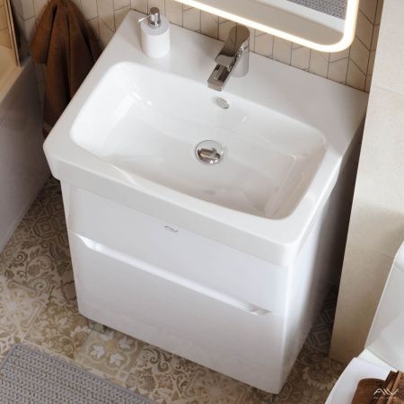 Тумба с раковиной Alavann Lana ALV0977000 60х50 напольная цвет белый