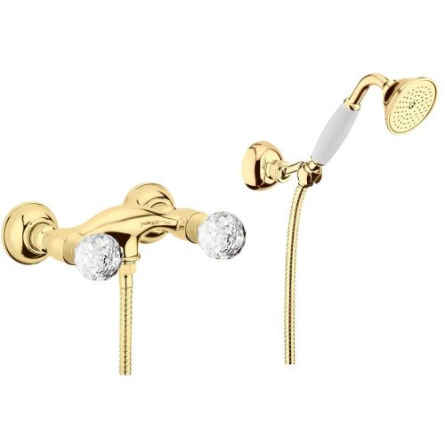 Смеситель для ванны и душа Webert Karenina KA760101010 настенный золото - фото 2