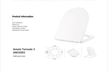 Унитаз подвесной Taliente Amato Tornado 3 AM55003 белый с сиденьем микролифт безободковый смыв торнадо