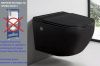 Унитаз подвесной Cerutti SPA CT10194 черный с сиденьем микролифт безободковый импульсный смыв