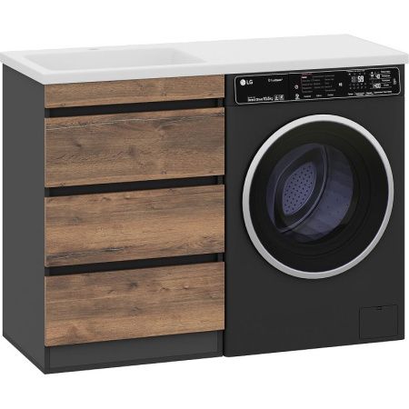 Тумба под раковину Misty Коломбо П-Кол06060-0113Я 60х50 напольная цвет коричневый/серый