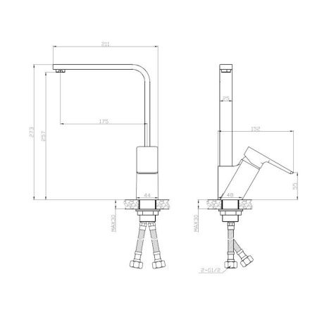 Смеситель для кухни Esko SAMARA SMR519 на мойку хром