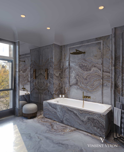 Ванна чугунная Vinsent Veron Soissons VCN1707042H/VH0012BR-AS 170х70 пристенная прямоугольная с ножками с ручками - фото 4