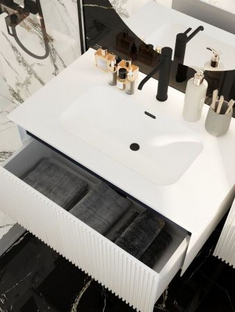 Тумба под раковину La Fenice Terra FNC-01-TER-B-80 80х50 подвесная цвет белый