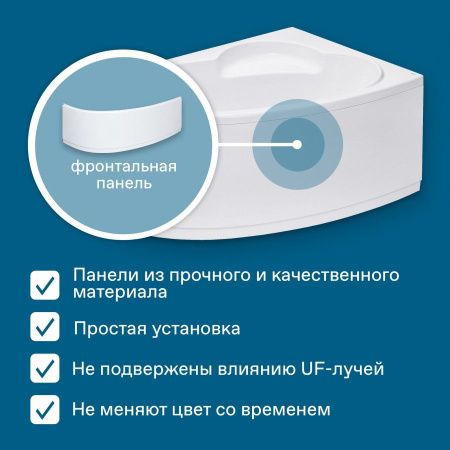 Ванна акриловая Santek Шри-ланка 1WH302395 150х100 пристенная асимметричная без каркаса