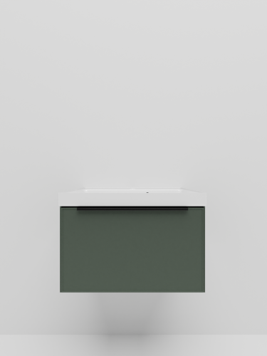 Тумба с раковиной La Fenice SIMPLA NFNC-01-SIM-G-60-3-60 61х36х47 подвесная цвет серо-зеленый - фото 2