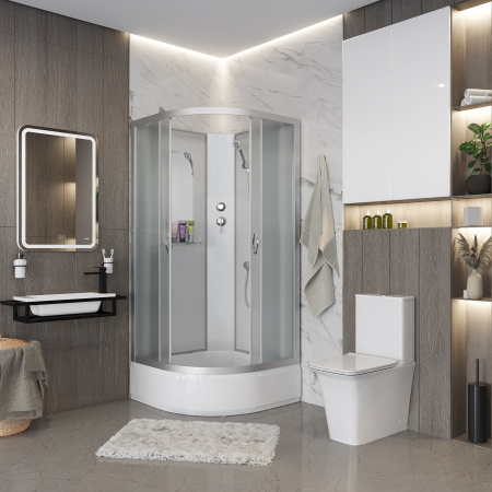 Душевая кабина Niagara Classic 33021424BK 100х100 четверть круга без крыши ориентация универсальная