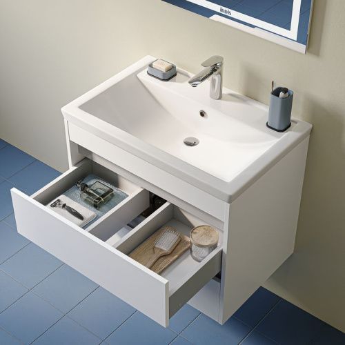 Тумба с раковиной IDDIS Zodiac X ZDX70W0i95K 71х47х58 подвесная цвет белый - фото 4