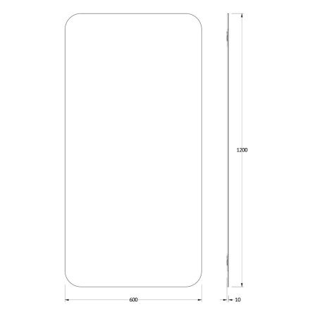 Зеркало Evoform Primary BY 0131 60х120 подвесное