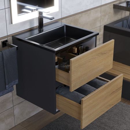 Тумба под раковину Uperwood Barsa 2937205252 50х50 подвесная цвет коричневый