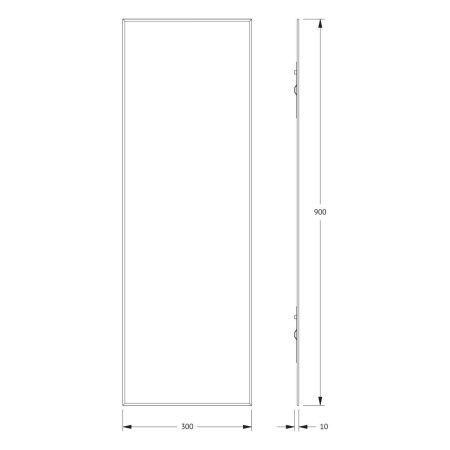 Зеркало Evoform Standard BY 0222 30х90 подвесное