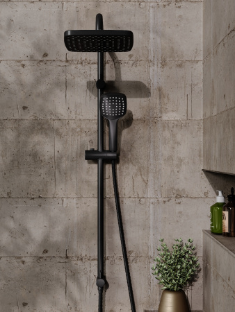 Душевая стойка Orange O-Shower OW04b настенная цвет черный