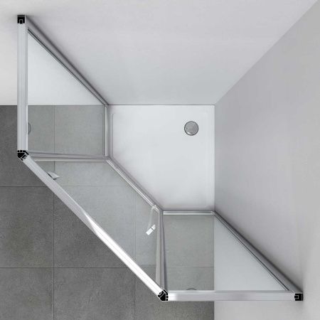 Душевой уголок Vincea Penta VSP-3P100CL 100х100 стекло прозрачное профиль хром без поддона