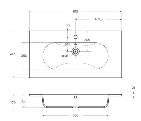 Раковина керамическая BelBagno Love LOV-900-LVB 90х50 накладная цвет белый 1 отверстие под смеситель