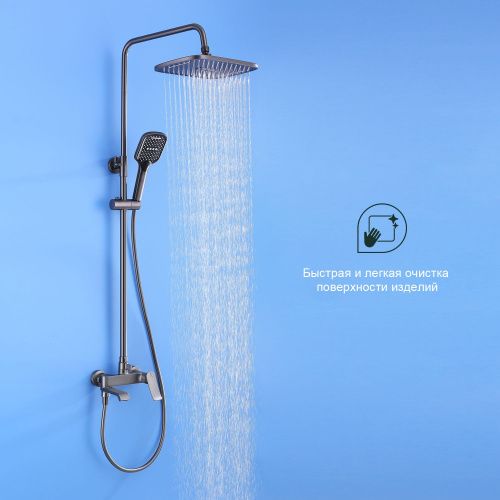 Душевая стойка Splenka S31.24.09 настенная цвет графит - фото 5