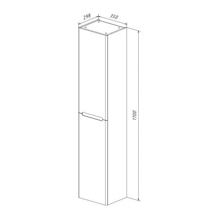 Шкаф-пенал LeMark Buno LM04B35P 40х170 напольный цвет белый