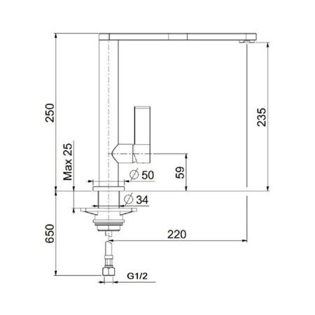 Смеситель для кухни Webert EN920302560 на мойку черный