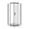 Душевой уголок Parly ZPE911B 90х90 стекло прозрачное профиль черный с поддоном