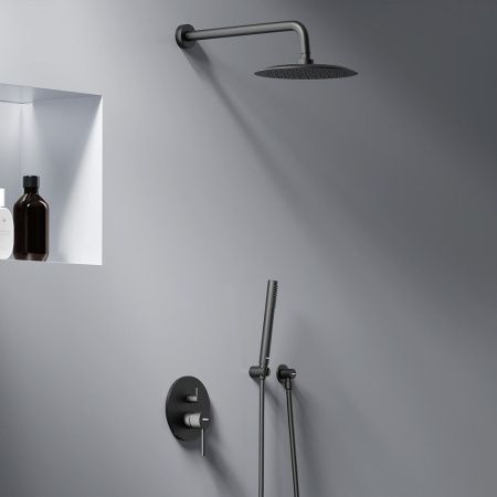 Душевая система Damixa Scandinavian Pure 936520300 встраиваемая в стену цвет черный