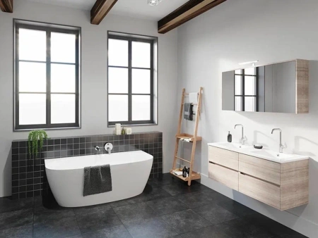 Ванна акриловая Riho OMEGA B2W B094001005 170х80 пристенная асимметричная с ножками