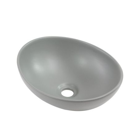 Раковина из сантехнического фарфора Melana 7138MG-805 40х30 накладная цвет серый без отверстий под смеситель