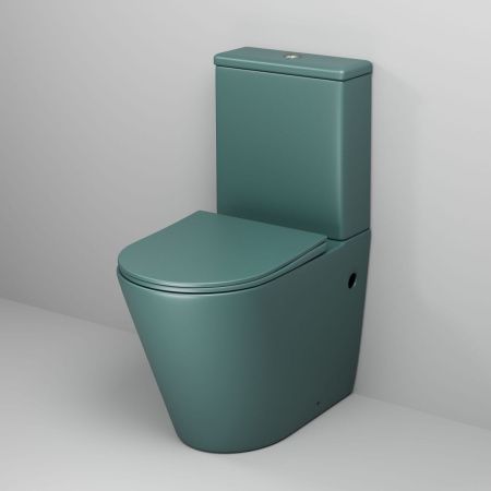 Унитаз напольный с бачком Grossman Color GR-4480OLMS зеленый с сиденьем безободковый каскадный смыв