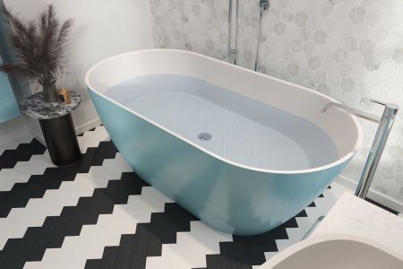 Ванна из искусственного камня Holbi VENUS NEW 1.01.002.11.2 160х80 отдельностоящая овальная