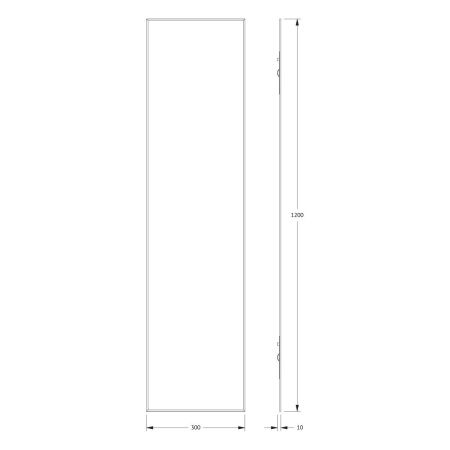 Зеркало Evoform Standard BY 0237 30х120 подвесное