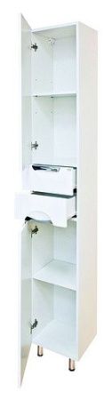 Шкаф-пенал Misty Лаванда Э-Лав05035-011Л 40х190 напольный цвет белый