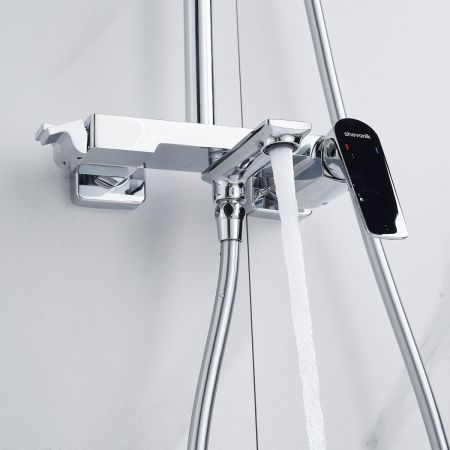Душевая стойка Shevanik S4226 настенная цвет хром