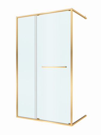 Душевая дверь Cezares LUX LUX-B-FS-11-120-C-BORO 120х195 стекло прозрачное профиль золото