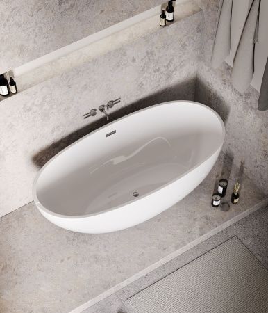Ванна акриловая Grossman Fly GR-1104 170х75 отдельностоящая овальная с ножками