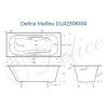 Ванна чугунная Delice Malibu DLR230610R 180х80 пристенная прямоугольная без ножек с отверстиями под ручки