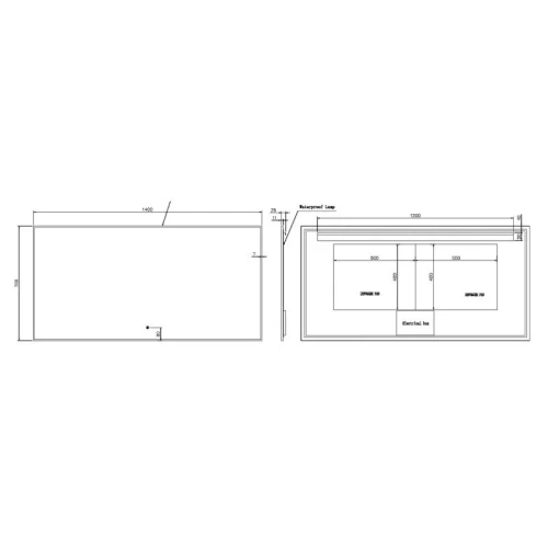Зеркало в ванную Boheme 543-140-CR 140х70 цвет хром - фото 3