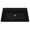 Раковина из искусственного камня Uperwood Classic Quartz 291030022 80х50 полувстраиваемая цвет черный