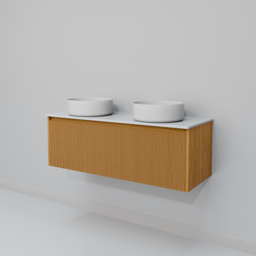 Тумба с раковиной ArtDecco Elizabeth (Элизабет) AEL12W11D300 120x45x40 подвесная цвет белый дуб - фото 5