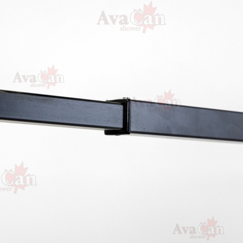 Душевая перегородка AvaCan LB120MT 120х200 стекло матовое с рисунком профиль черный - фото 2