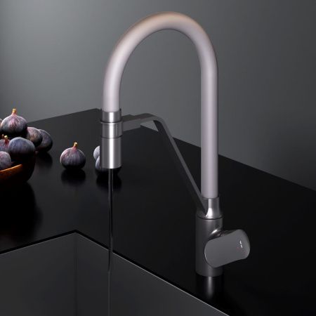 Смеситель для кухни Am.Pm Like F8007825 на мойку черный/серый