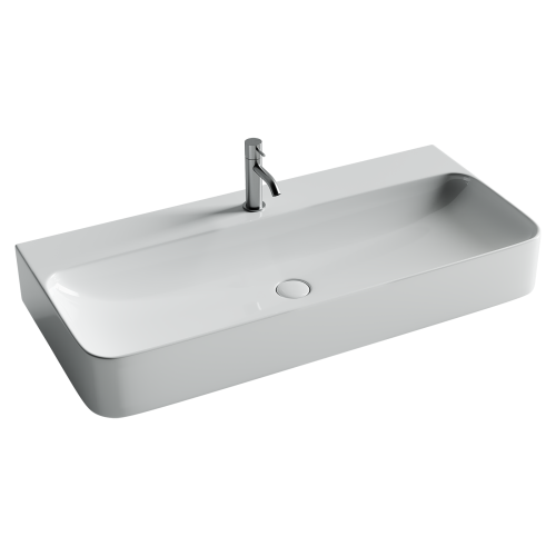 Раковина Ceramica Nova AURA 100 см CN2007 подвесная цвет белый - фото 4