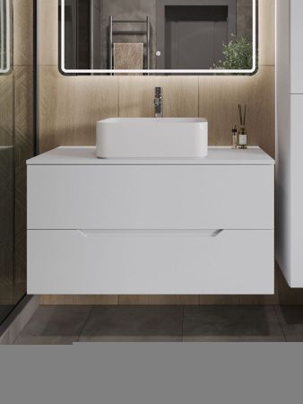 Тумба с раковиной Orange Line Li-100TuwMDF+B02-460W 100х50