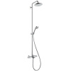 Душевая стойка Hansgrohe Croma 220 Showerpipe 27223000 настенная цвет хром с термостатом