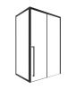 Душевой уголок Timo T59L+T65 150х100 стекло прозрачное профиль черный без поддона
