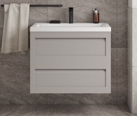 Тумба под раковину Art&Max PLATINO AM-Platino-580-2C-SO-GCM 60х50 подвесная цвет серый