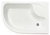 Душевой уголок Royal Bath BK RB8120BK-C-BL-R 120х80 стекло матовое профиль черный с поддоном
