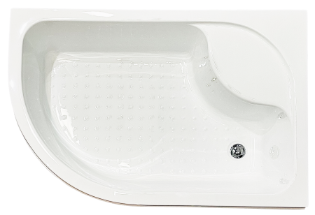 Душевой уголок Royal Bath BK RB8120BK-C-BL-R 120х80 стекло матовое профиль черный с поддоном