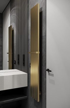 Полотенцесушитель электрический Boheme Flat 725-MG 25х150 золото